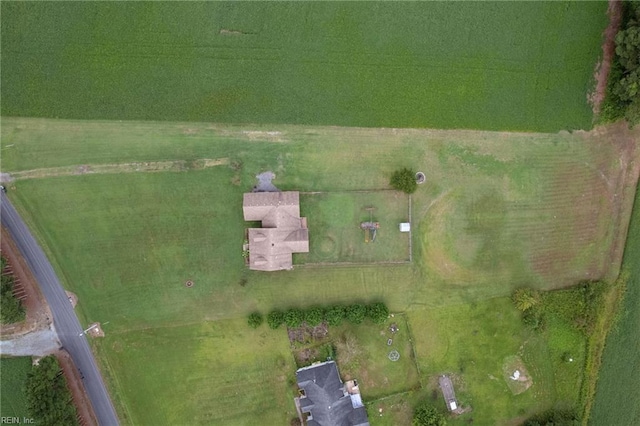 aerial view featuring a rural view