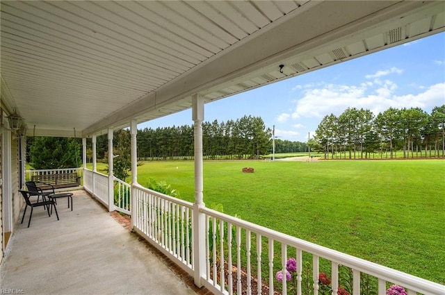 view of patio with a porch