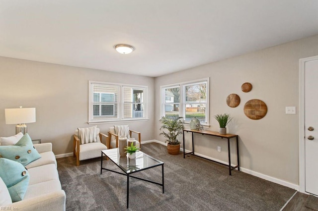 view of carpeted living room