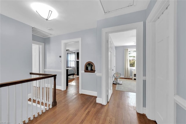 hallway featuring hardwood / wood-style flooring