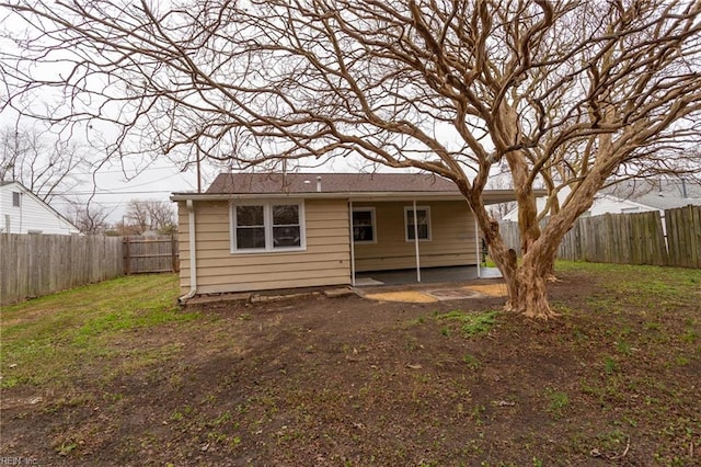 rear view of house with a patio area