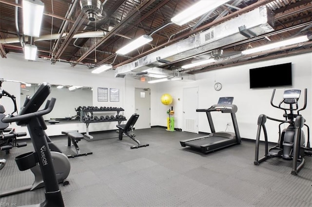 view of workout area