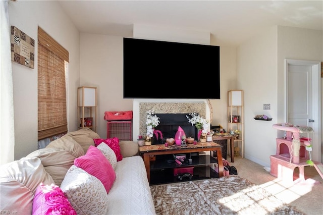 view of carpeted living room