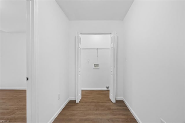 washroom featuring dark wood-type flooring