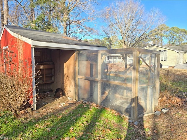 view of outdoor structure