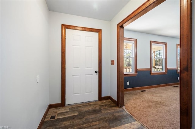 view of carpeted entryway