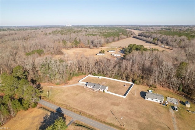 drone / aerial view featuring a rural view