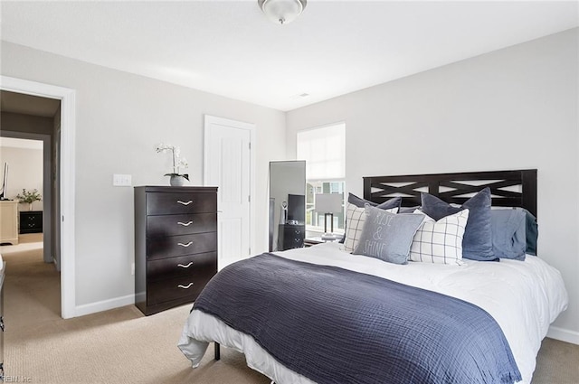 view of carpeted bedroom