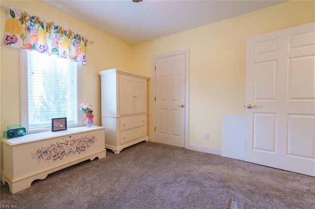 bedroom featuring carpet