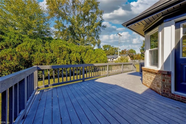 view of wooden deck