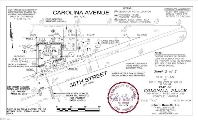 410 W 38th St, Norfolk VA, 23505 land for sale