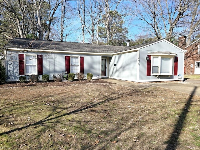 view of single story home