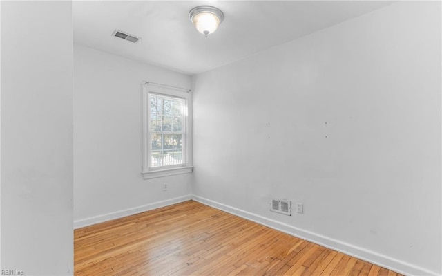 empty room featuring light wood-type flooring