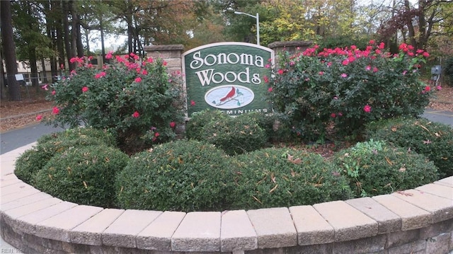 view of community sign