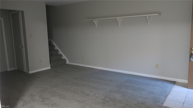 interior space with light tile patterned floors