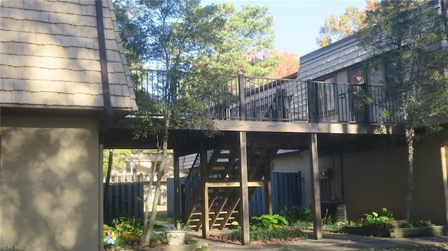 exterior space featuring a deck