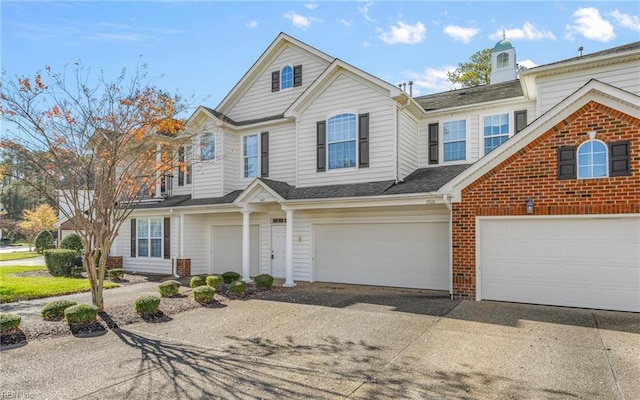 front of property featuring a garage