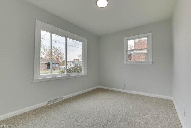 view of carpeted empty room