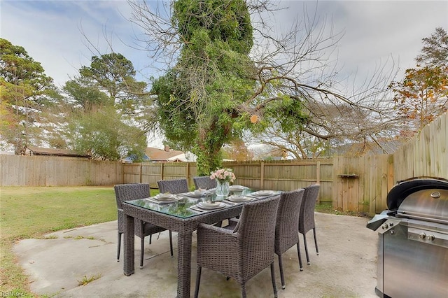 view of patio / terrace featuring grilling area