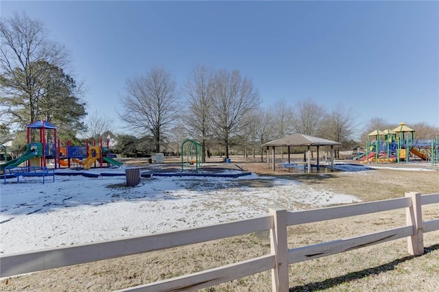 view of playground featuring a gazebo