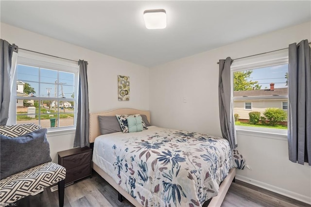 bedroom featuring hardwood / wood-style flooring