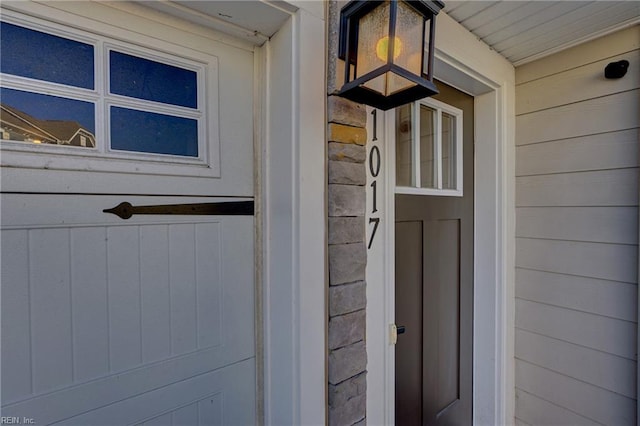 view of doorway to property