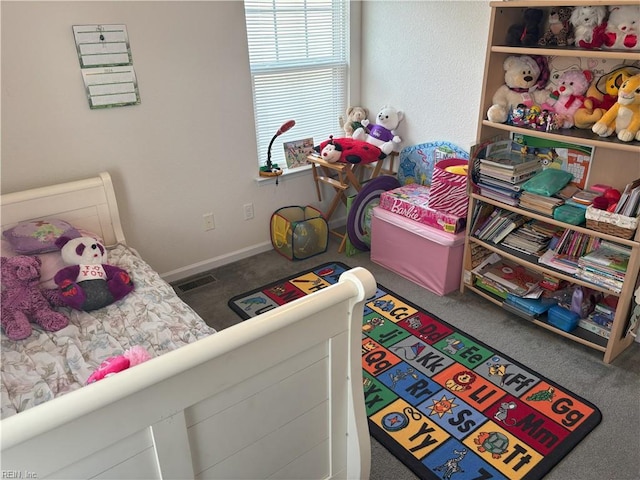 bedroom featuring carpet