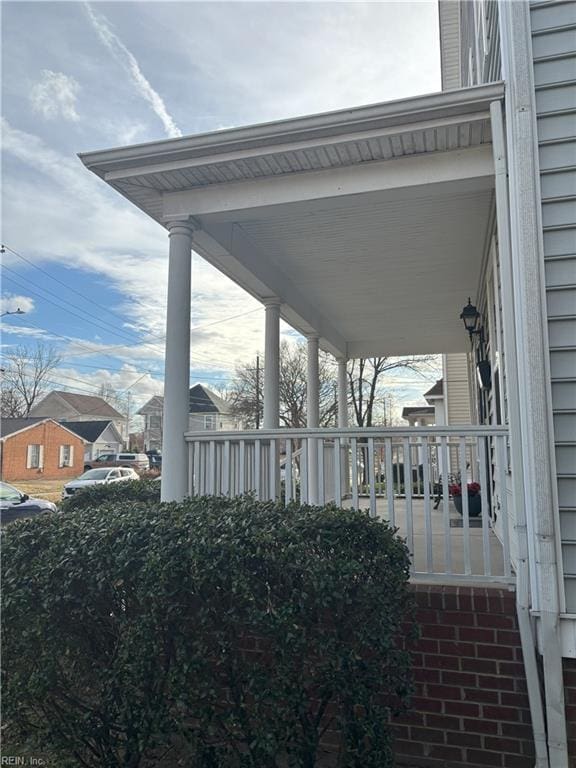 view of patio featuring covered porch