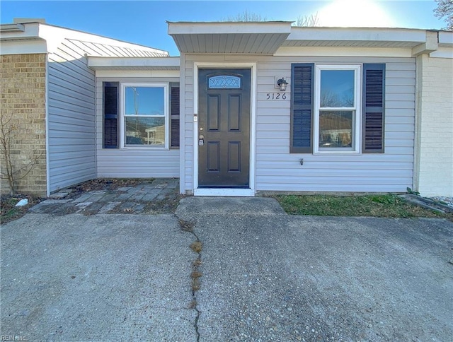 view of doorway to property