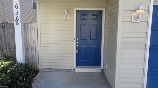 view of doorway to property