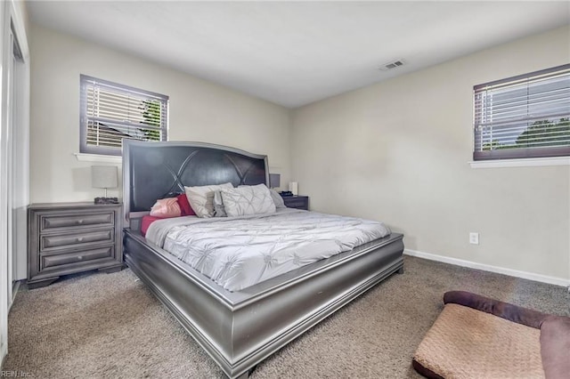 view of carpeted bedroom