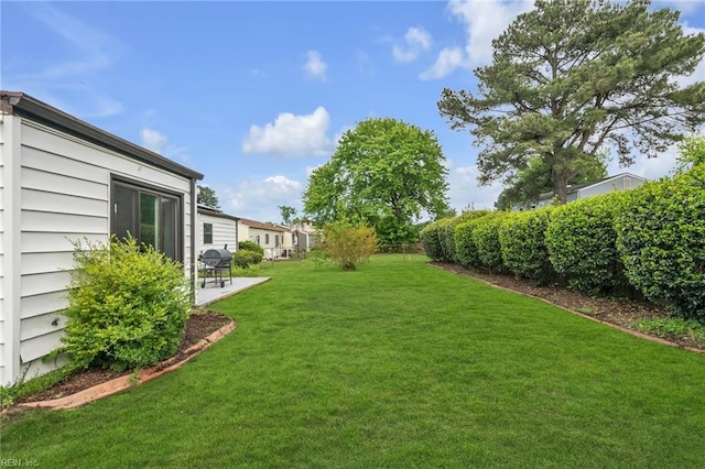 view of yard featuring a patio area