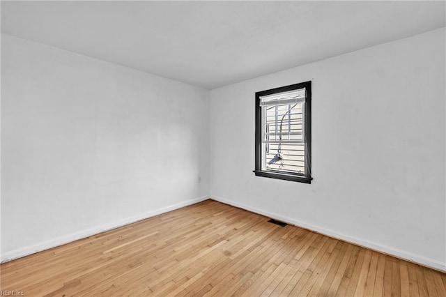 empty room featuring light hardwood / wood-style flooring