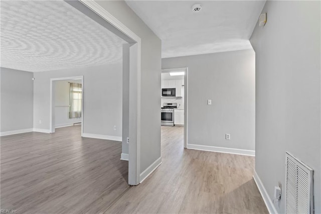 interior space with light hardwood / wood-style flooring