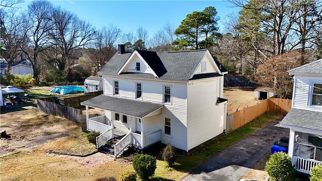 exterior space featuring a porch