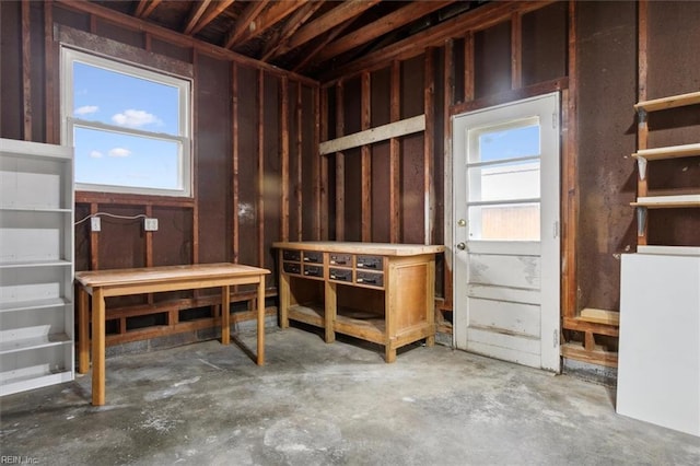 miscellaneous room featuring concrete flooring