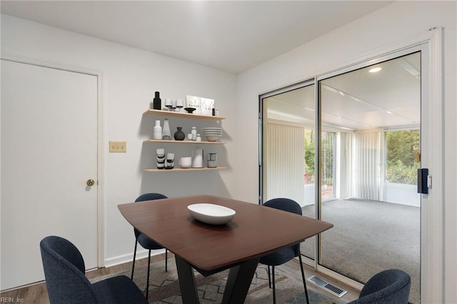 view of dining area