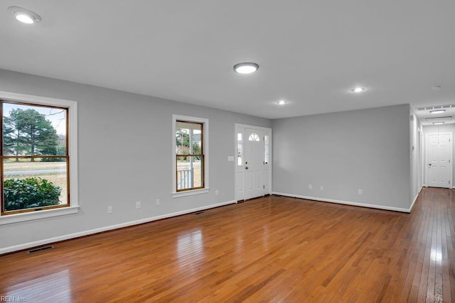 entrance foyer featuring wood-type flooring