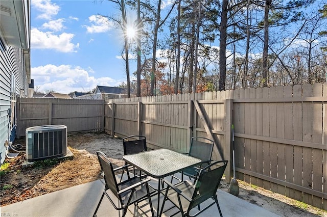 view of patio / terrace with cooling unit