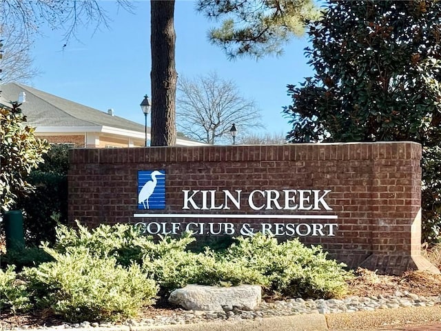 view of community sign