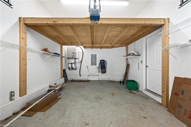 basement with electric panel