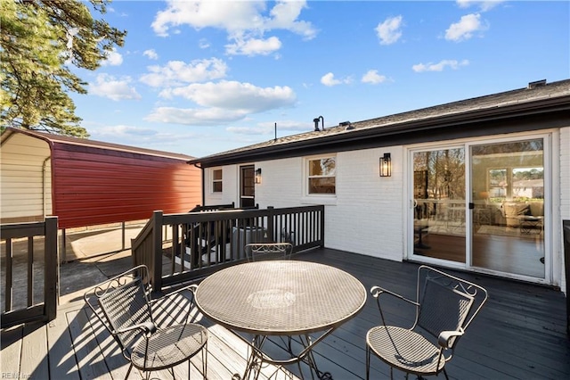 view of wooden deck