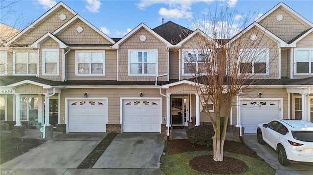 view of property with a garage