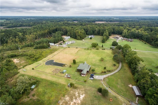 bird's eye view featuring a rural view