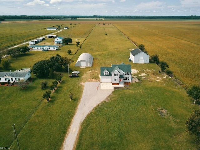 bird's eye view with a rural view