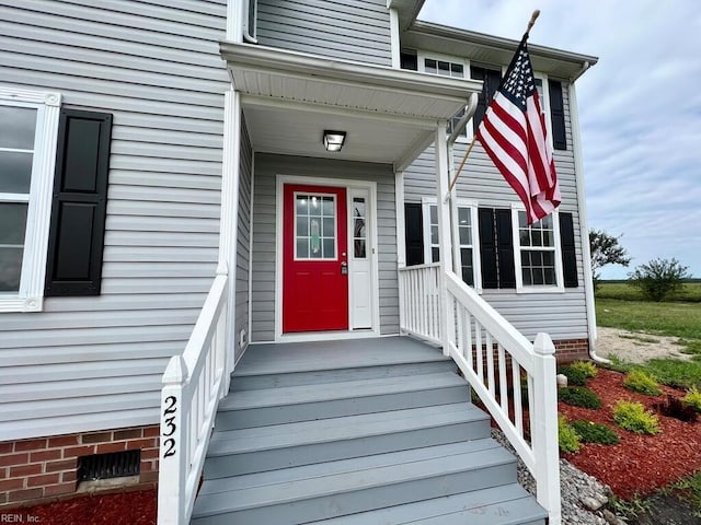 view of doorway to property