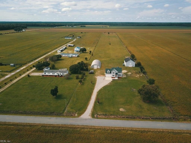 drone / aerial view with a rural view