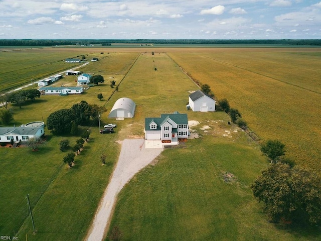 bird's eye view featuring a rural view