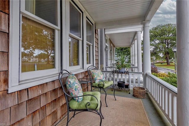 balcony with covered porch