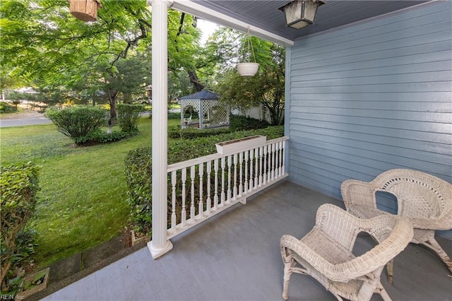 view of patio with covered porch